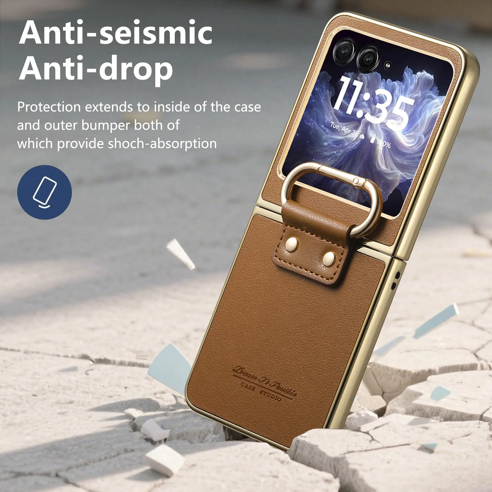 Luxury Anti-Scratch Leather Bag Case - Protective Cover