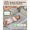 5 in 1 Baby Bassinet Bedside Sleeper, Baby Bedside Crib 5 Functions,Bedside Sleeper, Bassinet Crib, Changing Station for Newborn 6
