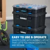 USA Stack System Mobile Toolbox for Storage & Organization 3 Piece Resin Plastic Modular Toolbox System 4