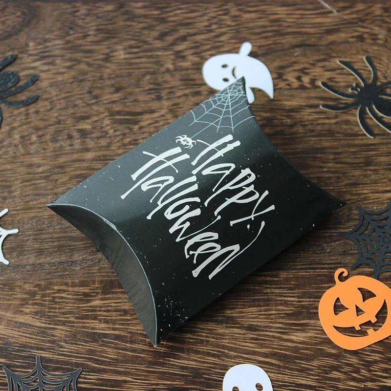 10 stücke halloween kissen geformte bonbon box geschenk box, halloween kürbis boo geist hexe geschenk box – Detail 6