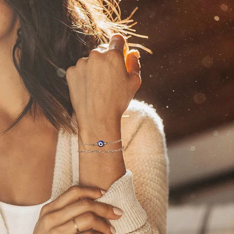 Bangle Bracelet Evil Eye Bracelet for Women