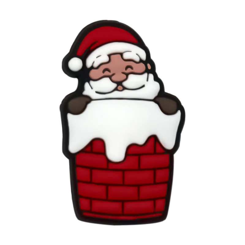 1/25PCS Weihnachten Stil Schuh Charms Rot Weihnachten Stil Santa Claus Süßigkeiten Socken Hund Schuh Dekoration Zubehör Pins für Frauen männer – Detail 7