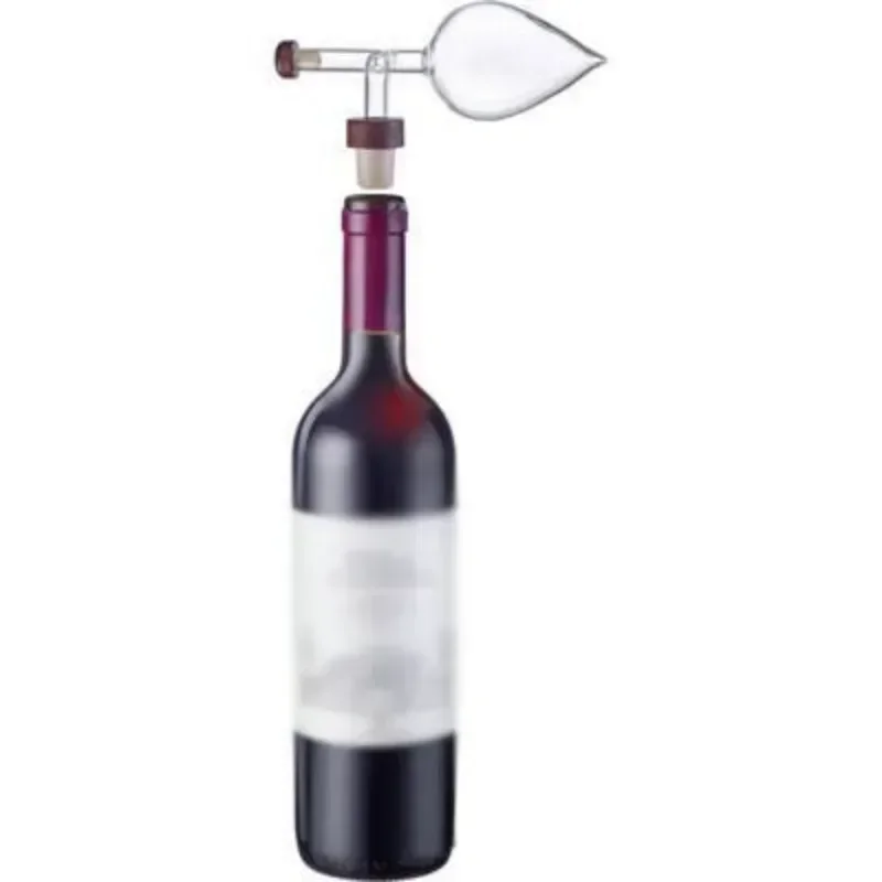 Red Wine Aerator Portable Round/Peach Shaped Red Wine Aerators Transparent Red Wine Bottle Pourer and Quick Decanter Spout Glass Sobering Device