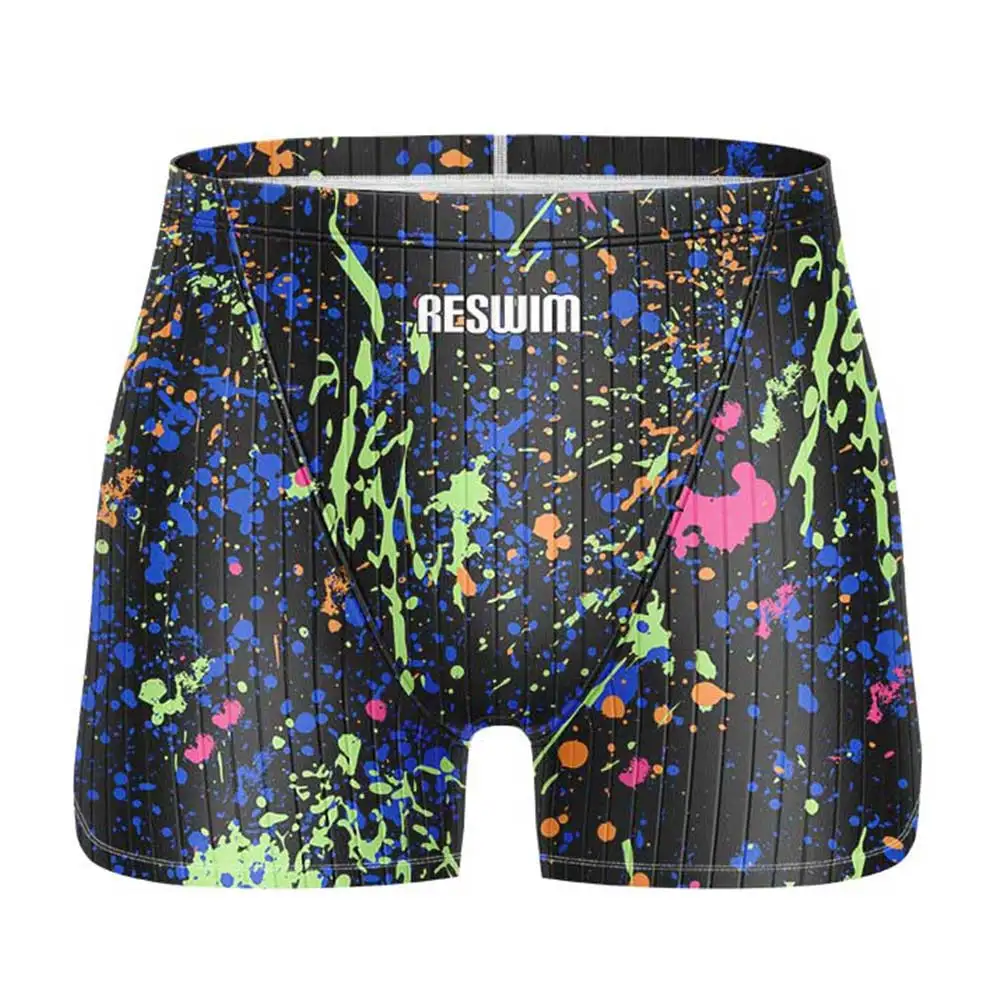 Men's Swim Jammer Swimsuit Shorts Swimming Trunks Athletic Training Swimwear Man Endurance Beach Tights Swimsuit Size 6XL