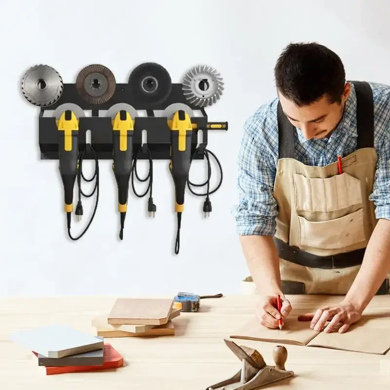 Angle Grinder Holder Wall-Mounted Stand Metal Hanging Shelf Fixed Polishers Organizer Stable Storage For Workshop Home Garage