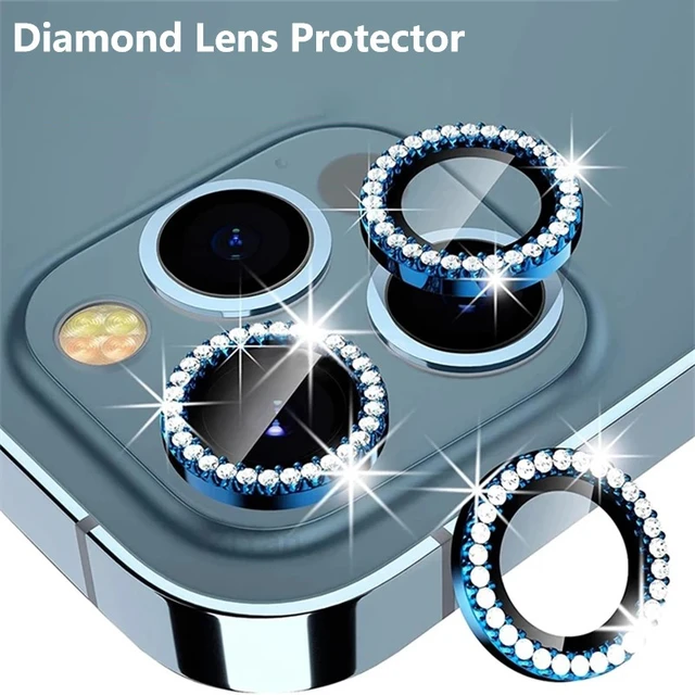 Diamond Camera Lens Protector For iPhone 13 Pro Max 12 Mini Camera Metal  Ring Glass For iPhone 11 12Pro Max 13Pro Protective Cap - AliExpress