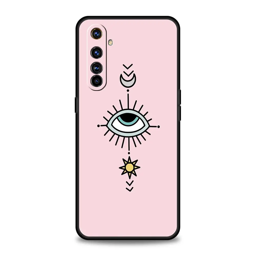 Lucky Eye Blue Evil Eye Protective Phone Case - Stylish Black Cover