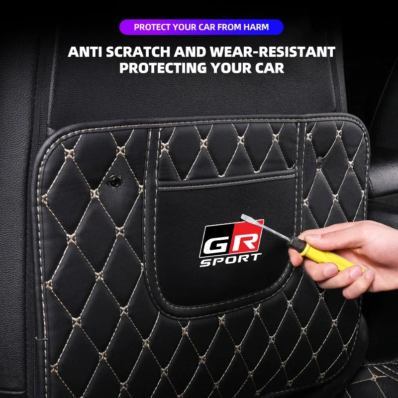 Car Seat Backrest Anti-kick Pad Protector Cover Auto Interior For Toyota GR Gazoo Racing Supra Corolla Parts Sport 86 Yaris Grmn