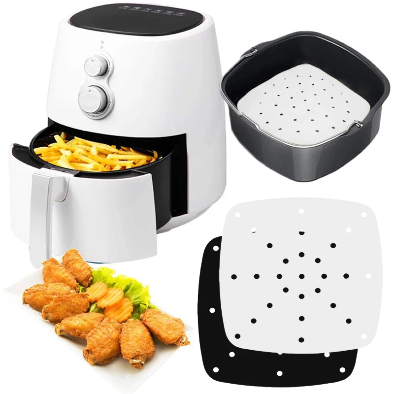 5/10PC Air Fryer Liners Square Air Fryer Paper Disposable Baking Sheets