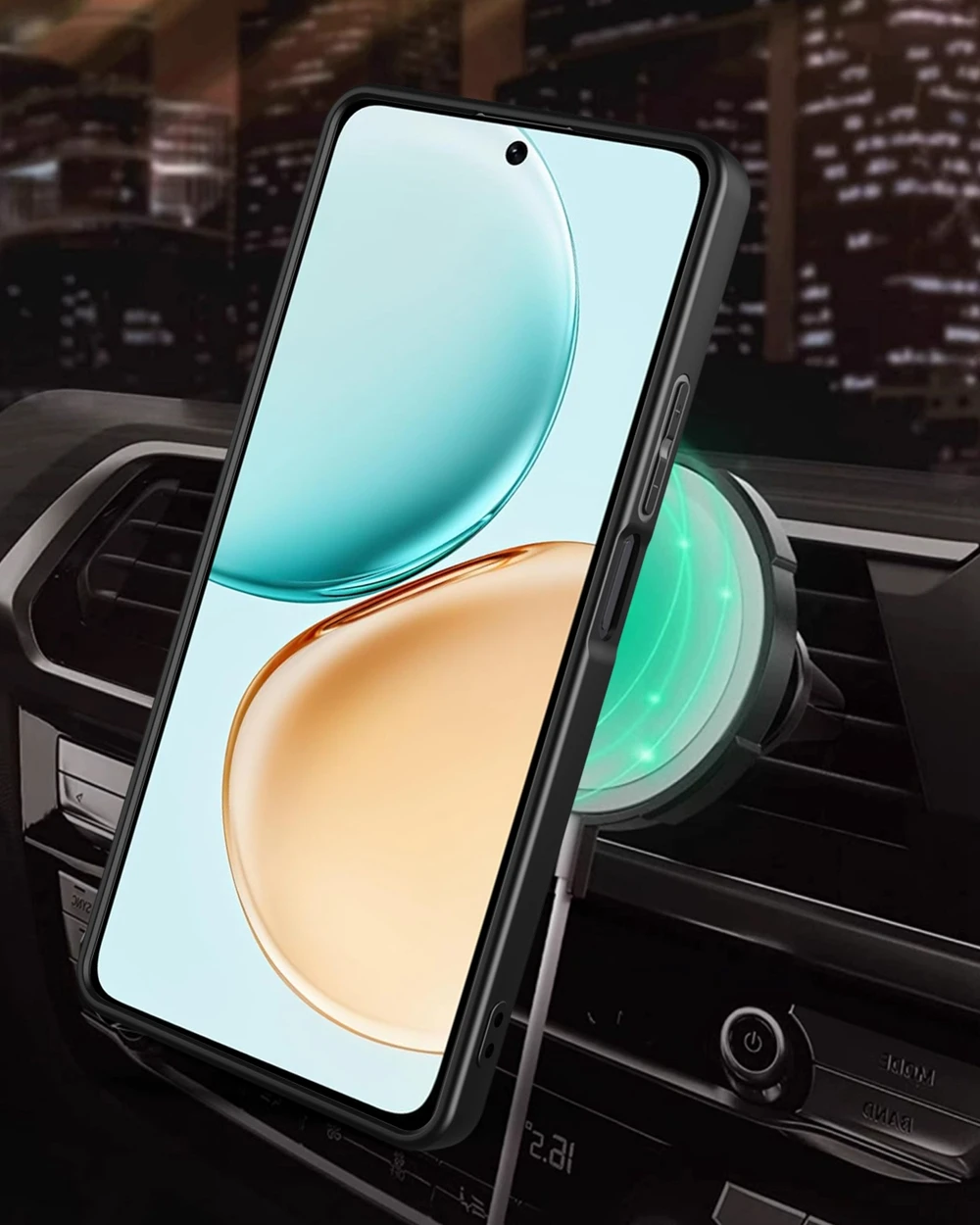 Shockproof Armor Magnetic Ring Case with Magsafe Wireless Charging Compatibility