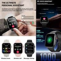2025 nouvelle mode sport montre intelligente hommes femmes 1.85 pouces HD AMOLED plein écran tactile IP68 étanche Bluetooth appel montres intelligentes 2