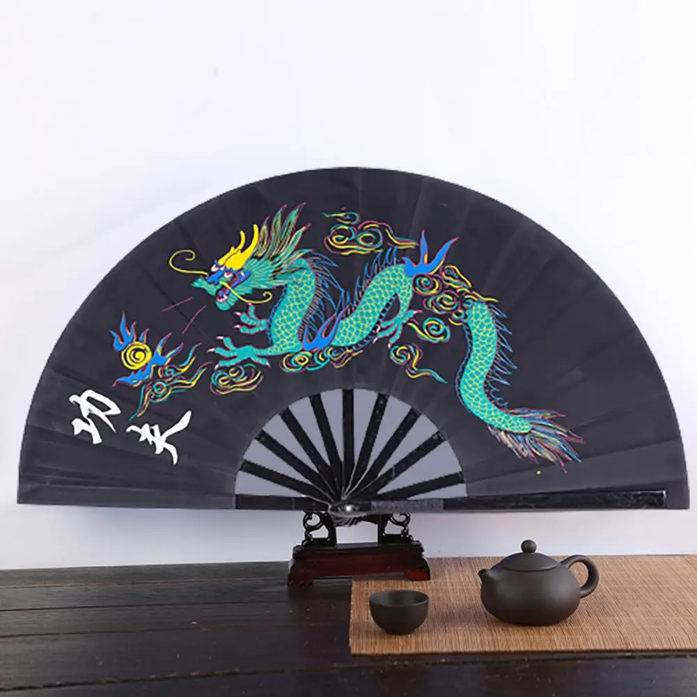 

Handheld Folding Fan Elegant Chinese Style Folding Fan Durable Exquisite Pattern for Tai Chi Classical Dance Home Decoration