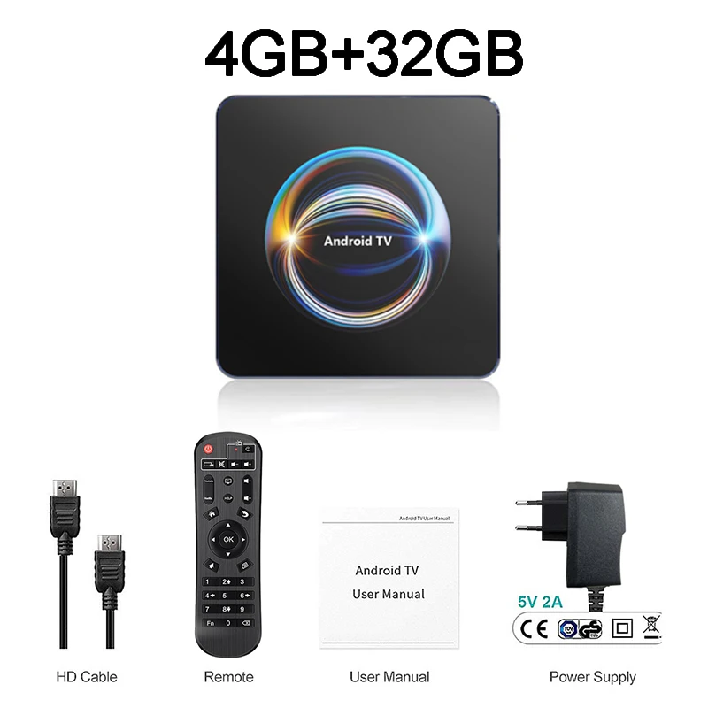 Android 16.0 TV Box 4K HD Streaming Media Player WiFi BT5.0 IPTV Підтримка Google YouTube Netflix Smart Home Theater Set Top Box