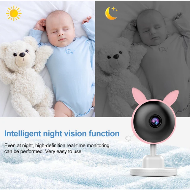 Video Baby Monitor with 2.8 Inch Display Indoor Two Way Intercom Digital Zoom Security Nanny IR Night Vision Lullaby Babysitter 6