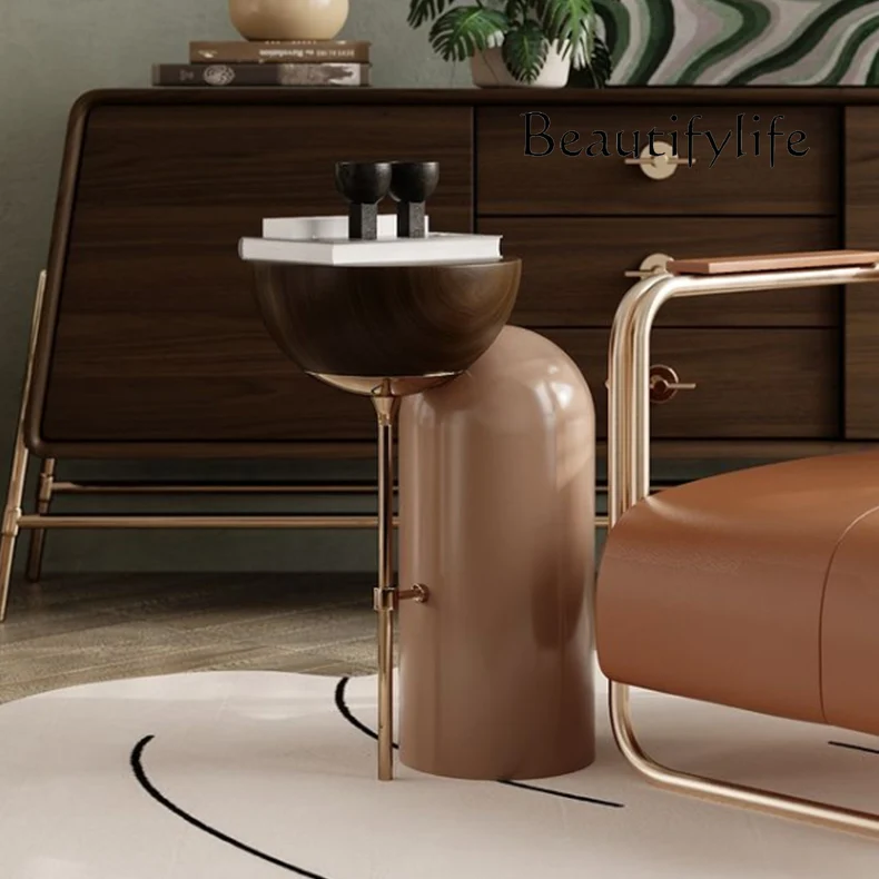 

Nordic Solid Wood Paint Side Table Home Personality Creative Small Coffee Table