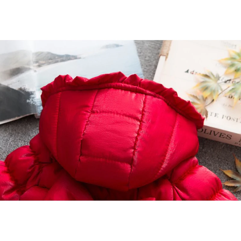 0-4 Years Baby Girls Jacket Christmas Little Princess Coats For Girls Winter Warm Hooded Outwear Children Clothing Birthday Gift