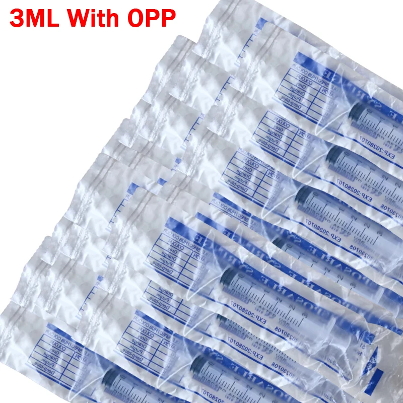 10/20/50/100Pcs 3ML Plastic Syring Injectors Ink Pets Feeding Tool Analyze Disposable Nutrient Small Syringe Without Needles