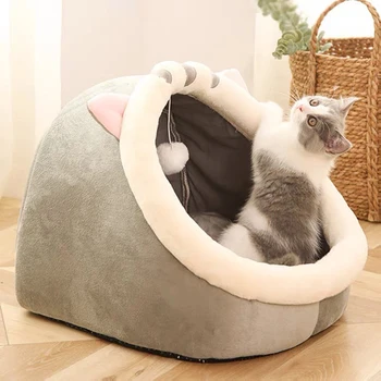 Warm Semi-Closed Cat Nest Bed 1