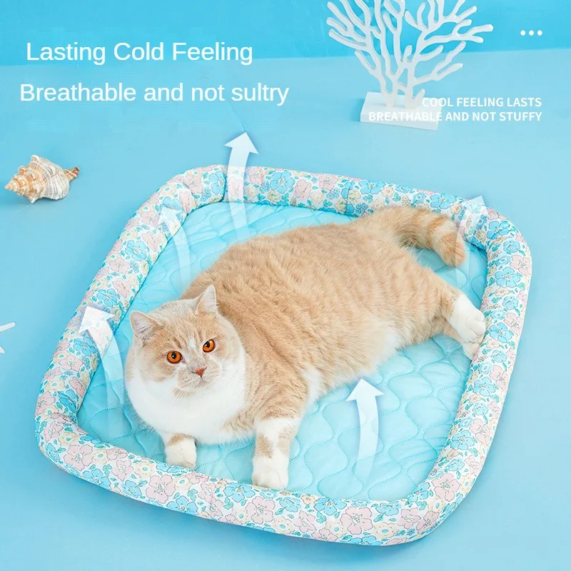 

Pet Cooling Mat Ice Silk Cooling Mat for Dogs & Cats Portable & Washable Pet Blanket,Car Seats,Breathable & Soft Beds for Summer