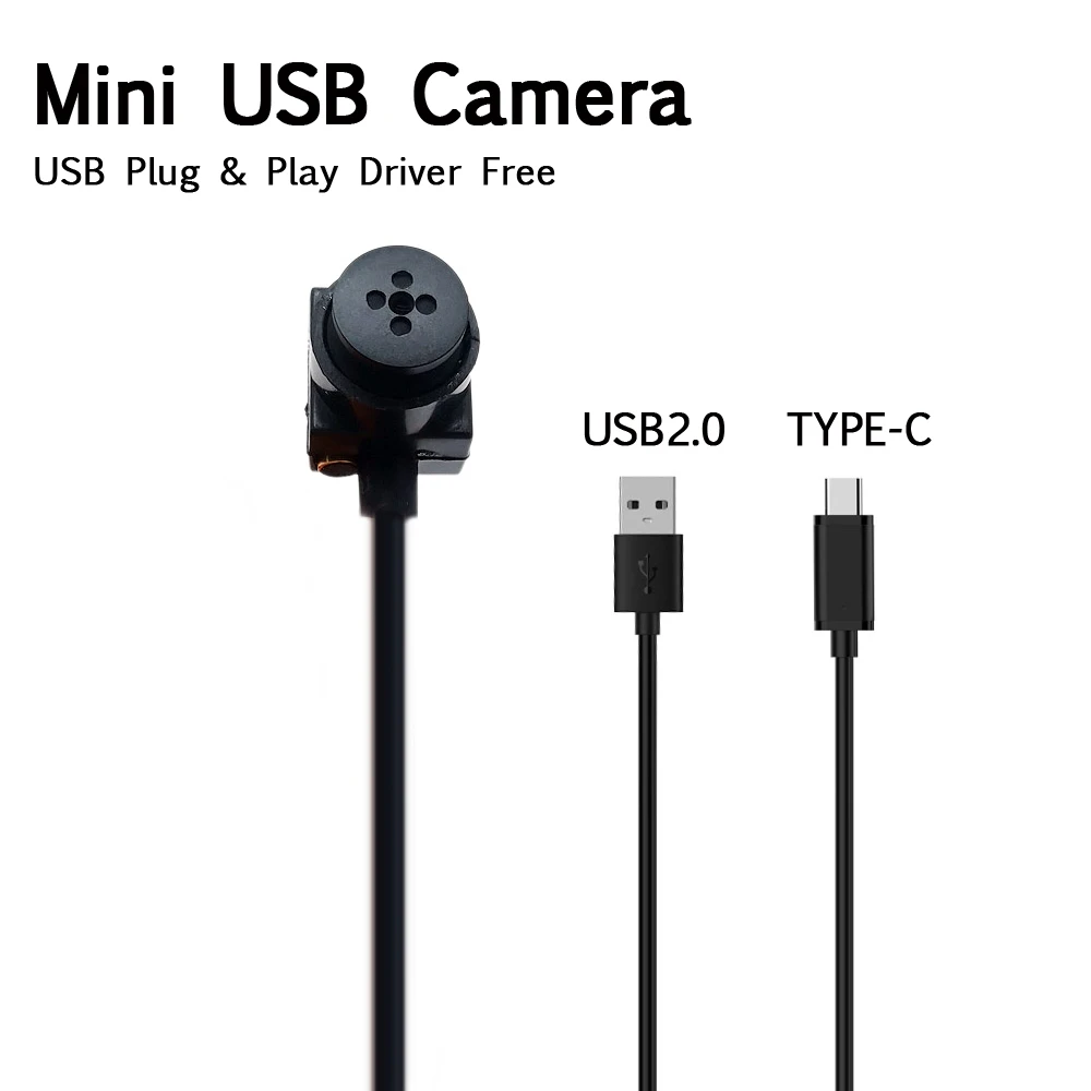 Full Hd 1080p Usb / Type-c Camera 15*15mm Mini Size Type C Usb Cctv Button Audio Otg Camera For Pc Laptop - Ip Camera - AliExpress