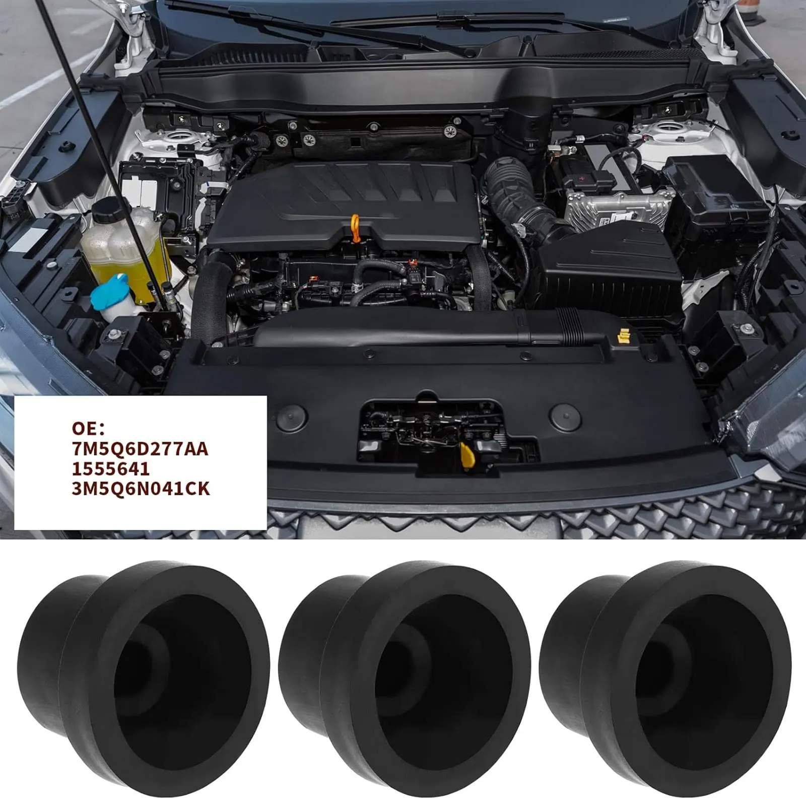 4X Rubber Engine Cover Grommet er Mount Bush Stopper Pad for Peugeot 407 2.0 TDCI Diesel Engine Bonnets Gaskets