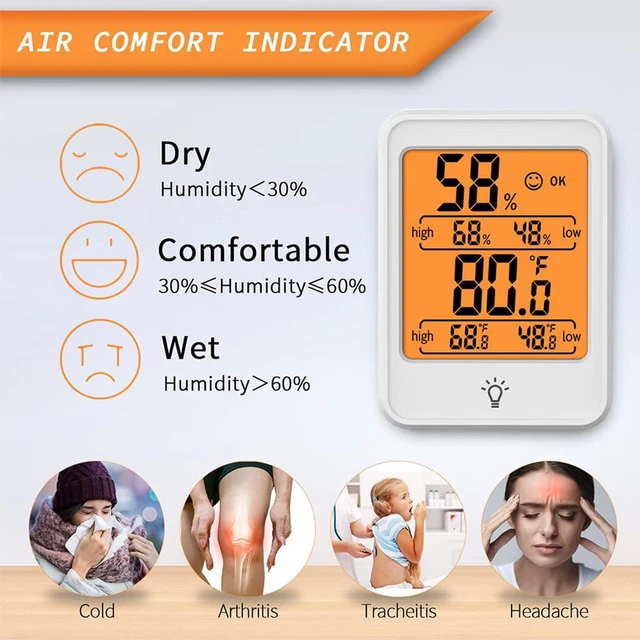 Digital ThermoPro Indoor Hygrometer with App TP393B, For Industrial