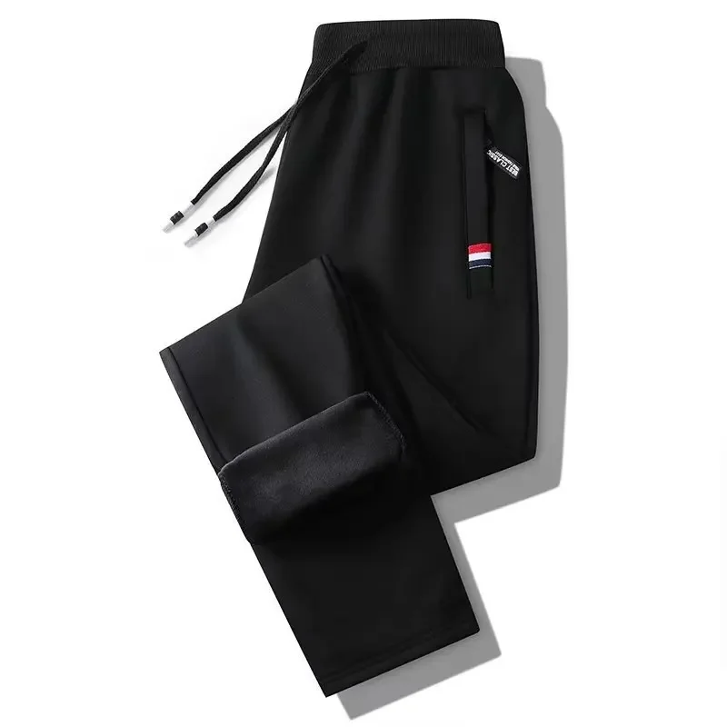 Straight-red label zipper-black [Velvet]]