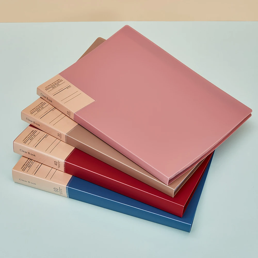 1 Pack, Vintage Color Thickened Data Book, Office Financial Contract Invoice Storage Folder, Desktop Storage Document Box 1