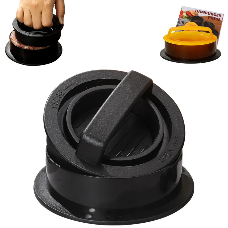 3 in1 Hamburger Burger Press Beef Grill Food-Grade Patty Maker Non-Stick Manual Stuffed Meat Mold BBQ Tool