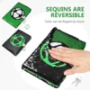 Sequin Notebook Reversible Football Pattern Notebook with Lock and Keys Diary Journal Travel Notebook Diary for Kids and Adults 5
