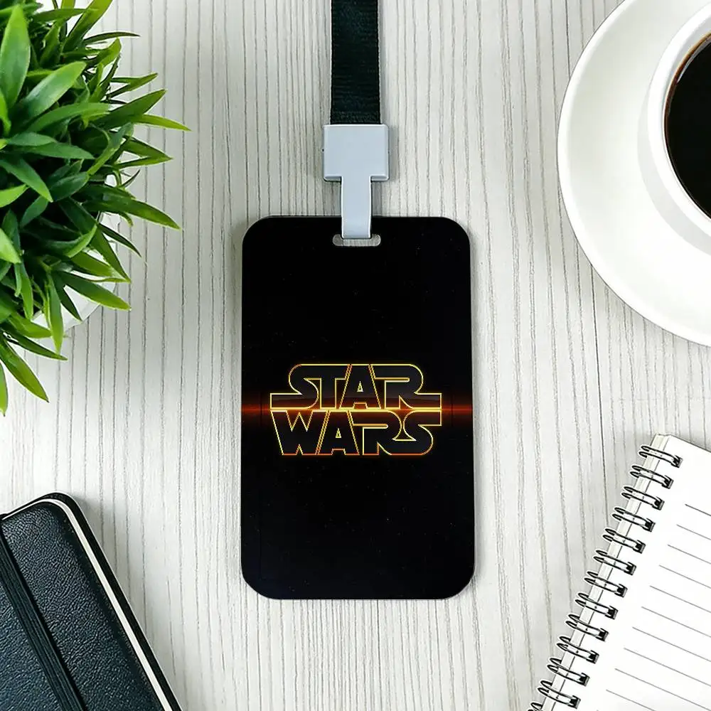 S-Star Wars Logo Taschen-Kreditkartenhalter Ausweishalter Buskartenhalter Passhülle mit Halsband Lanyard – Detail 12
