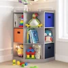 RiverRidge Kids Corner Playroom Cabinet with 6 Toy Storage Cubbies and 3 Angled Shelves - Gray 1