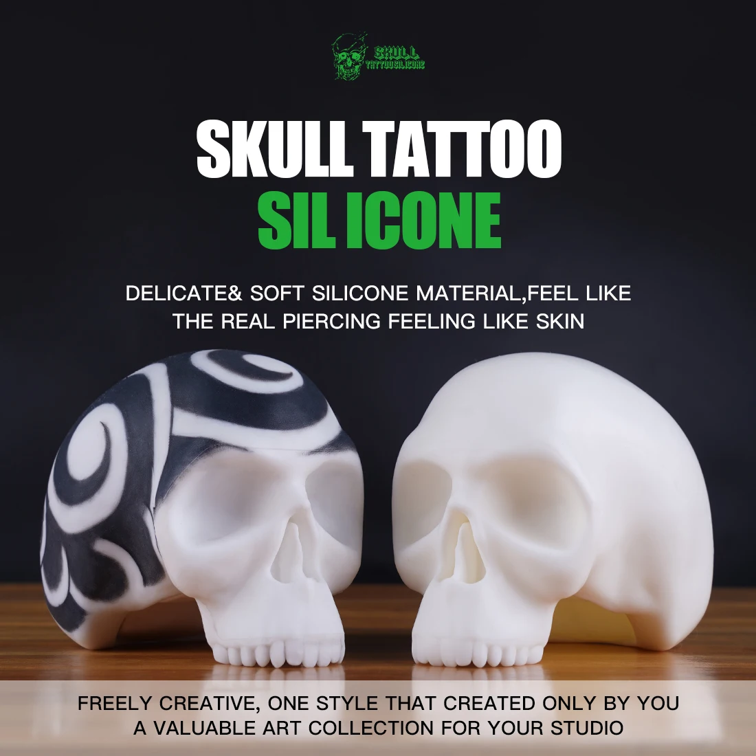 

1 PC Dragonhawk Tattoo Silicone Skull Practice Skin Tattoo Supplies For Beginner Beauty Makeup Permanent Accessories