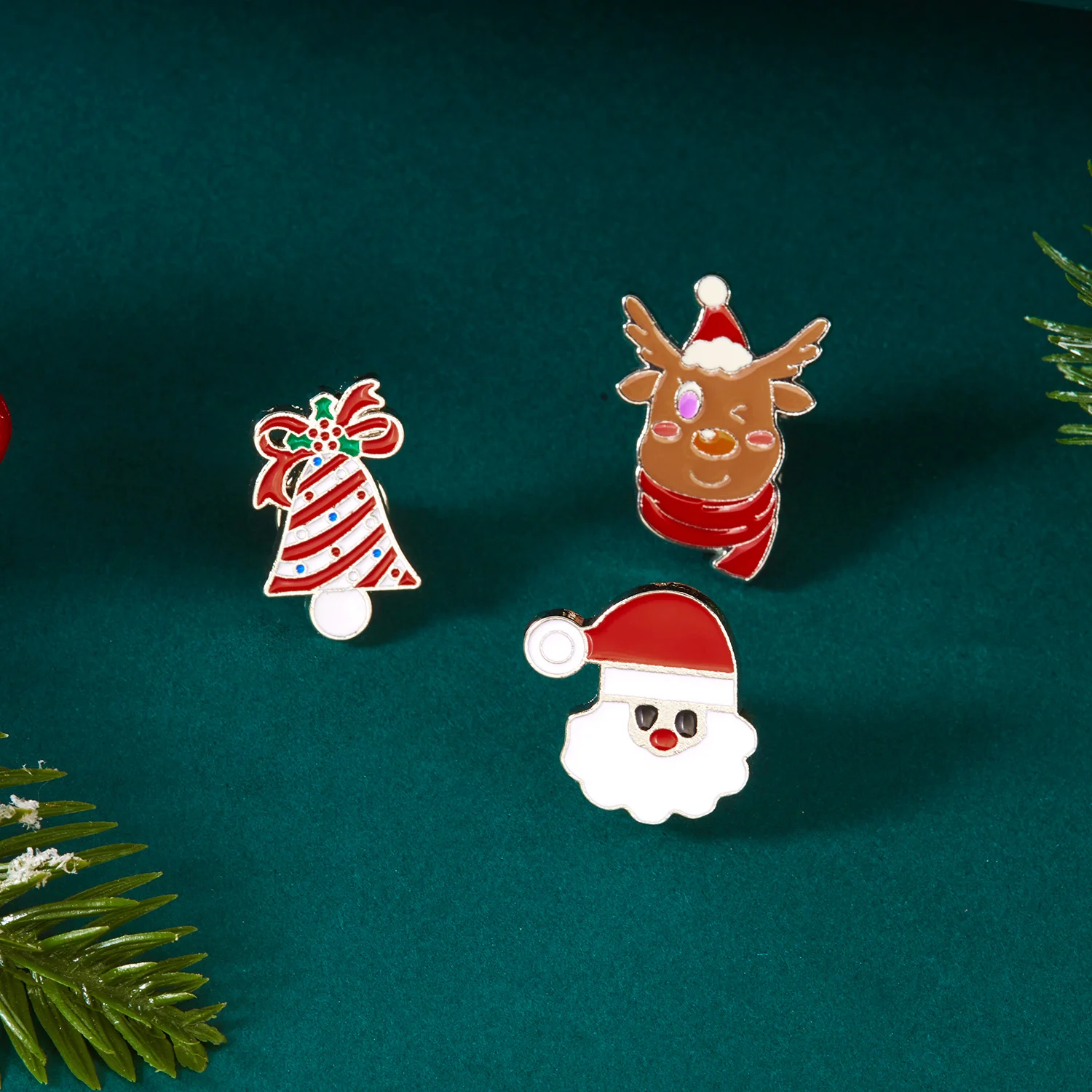 Frohe Weihnachten Baum Hirsch Schneemann Emaille Brosche Set für Frauen Männer Mode Weihnachten Party Festliche Urlaub Schmuck Neujahr Geschenk – Detail 10