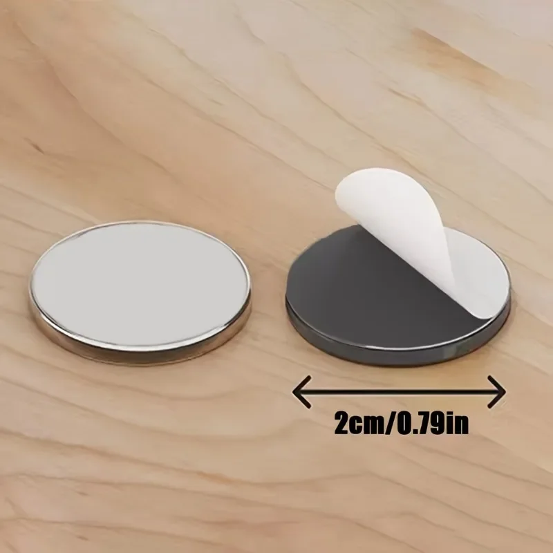 Round Magnets Square Magnetic Sheets Self Adhesive Magnets Adhesive Magnetic Sheets 100/20PCS