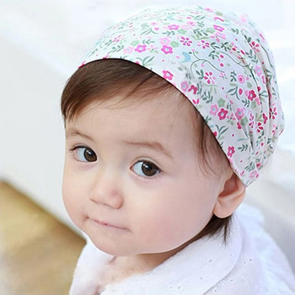 1PC Baby Floral Polka Dot Print Turban Comfortable Headscarf Elastic Cute Headband Toddler Kids Multicolor Hair Accessories