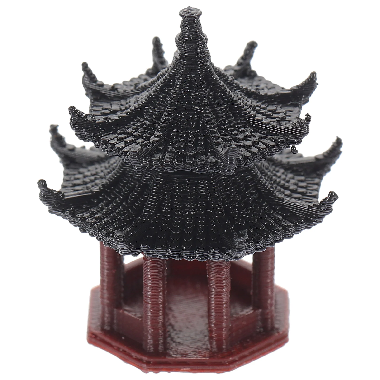 

Aquarium Resin Ancient Temple Terrarium Mini Pagoda Statue Hexagon Pavilion Figurine Fairy Gardens Tower Zen Garden Decoration