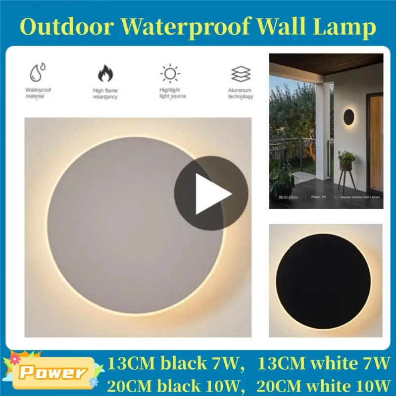 

Round wall lamp/modern minimalist style bedroom bedside table staircase porch/LED light source