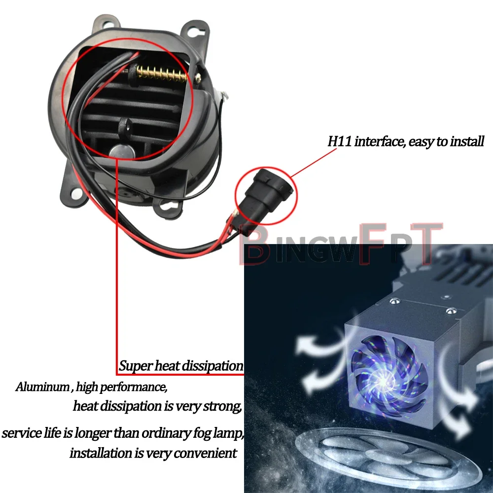 Faros Antiniebla LED Para Dacia Duster, Logan, Sandero - 8000LM, 30W, Blanco O Amarillo