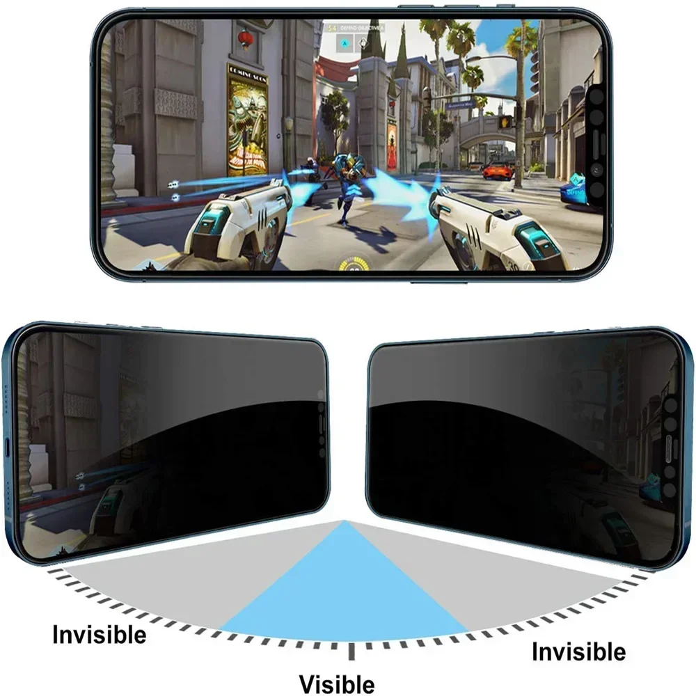 Proteggi schermo privacy da 360 gradi per iPhone 17 16 15 14 13 12 11 Pro MAX XS Max Proteggi schermo anti-spia per iPhone 15 Plus - immagine 4