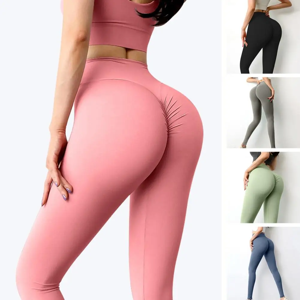 Yoga Pants High Waist Slim Fit Elastic Tummy Control Women Leggings Nylon Spandex Seamless Fitness Sweatpants for Women