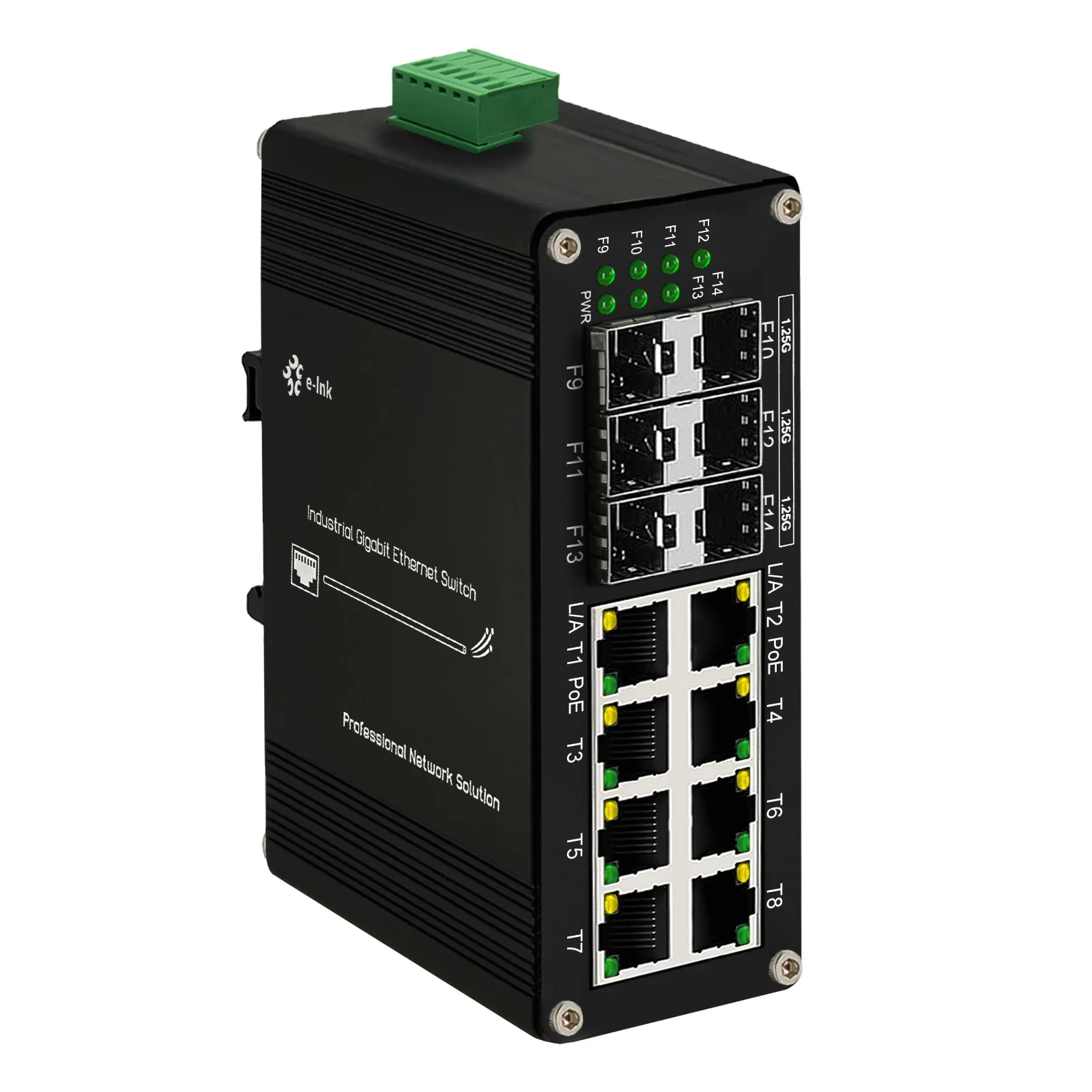 

Ethernet Switch 8 port 10/100/1000T 802.3at PoE To 6 port 1G SFP Fiber Network Switch 10G Optional