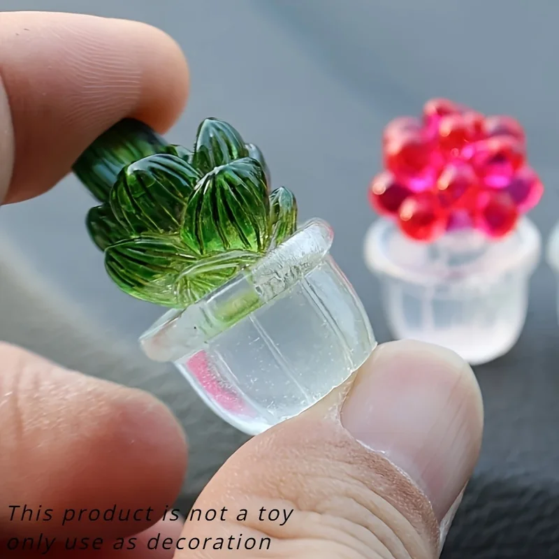 Mini Nepplant, 7 Stuks Kunstmatige Kleine Miniatuur Groene Plant Nep Potplant Mini Kunstplanten Tuindecoratie Accessoire voor Huishoudelijk Kantoor