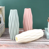 1pc Flower Vase Decoration Home Plastic Vase White Imitation Ceramic Flower Pot 1