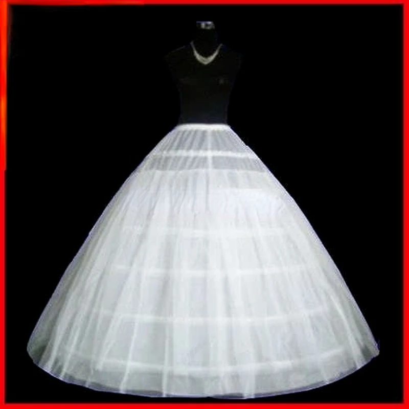 

High Quality White 6 Hoops Petticoat Crinoline Slip Underskirt For Wedding Dress Bridal Gown In Stock