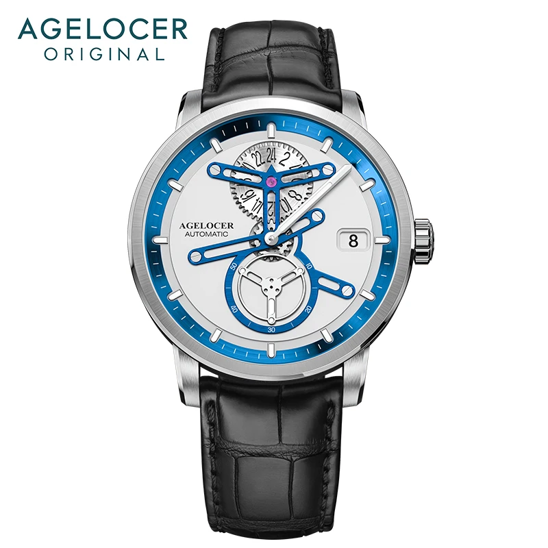 AGELOCER Original Astronomer Watch Space Station Luxury Automatic Mechanical Watch Birthday Gift for Men