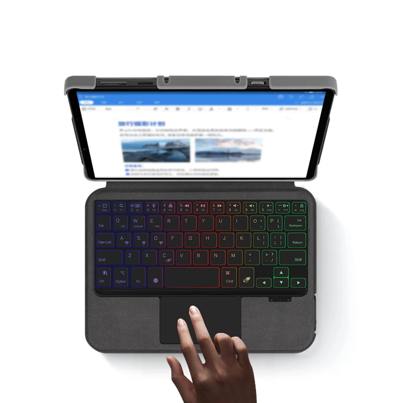 Capa de Teclado Bluetooth Lenovo Tablet Coreano Português Hebraico Francês Y700 8.8 Tb-9707f 9707n 9707 - Imagem 5