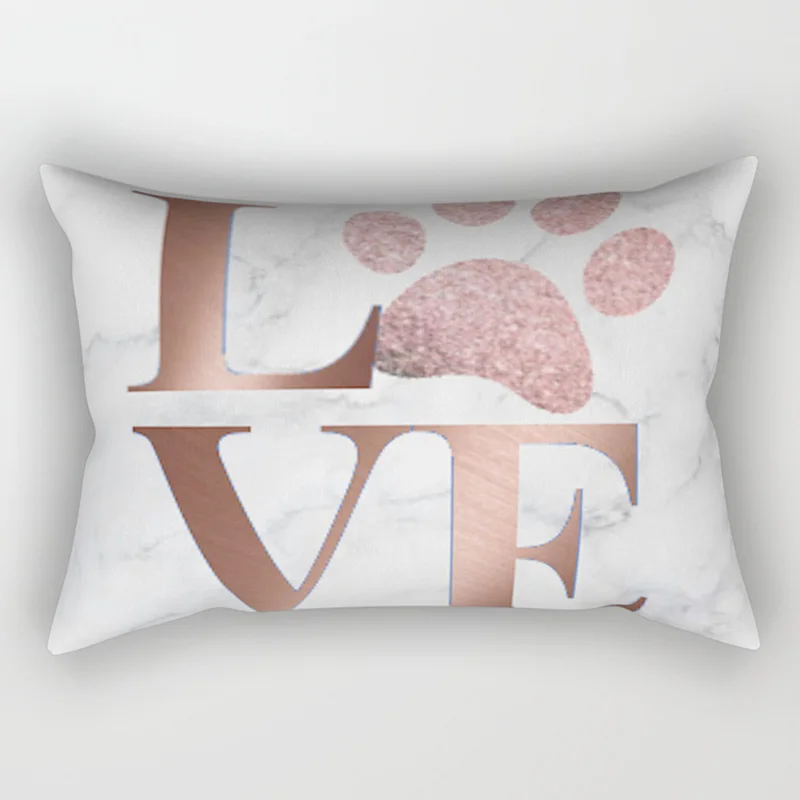 Love Letter Make It Happen You Are My Sunshine   Pillow Covers High Quality Short Plush Velvet Rectangle Pillow Cases Room Decor 4