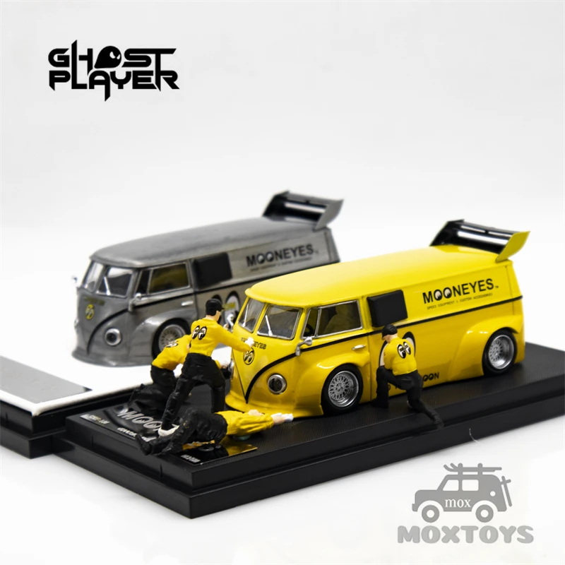 Ghost Player 1:64 T1 Van x MOONEYES Ordinary Yelllow /RAW Diecast Model Car