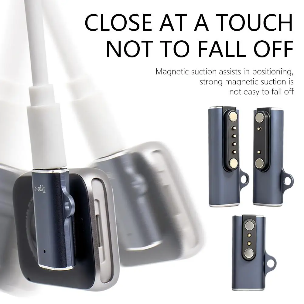 스마트 기기용 2핀 자기 충전 어댑터 5V1A Type-C 헤드폰/시계/팔찌용 강력한 자석 과충전 방지 기능